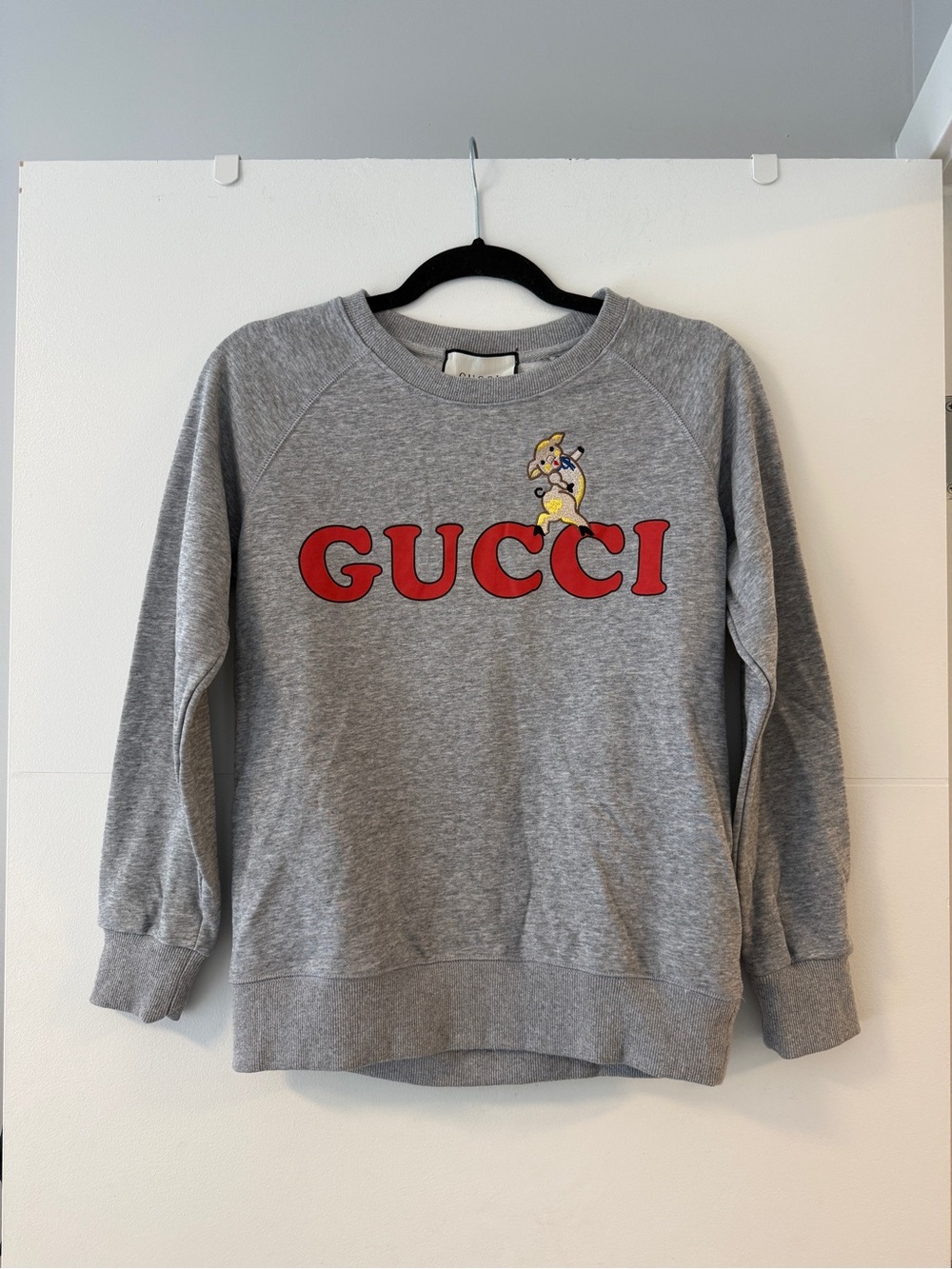 Gucci Dancing Pig Logo Sweatshirt Grey Size S